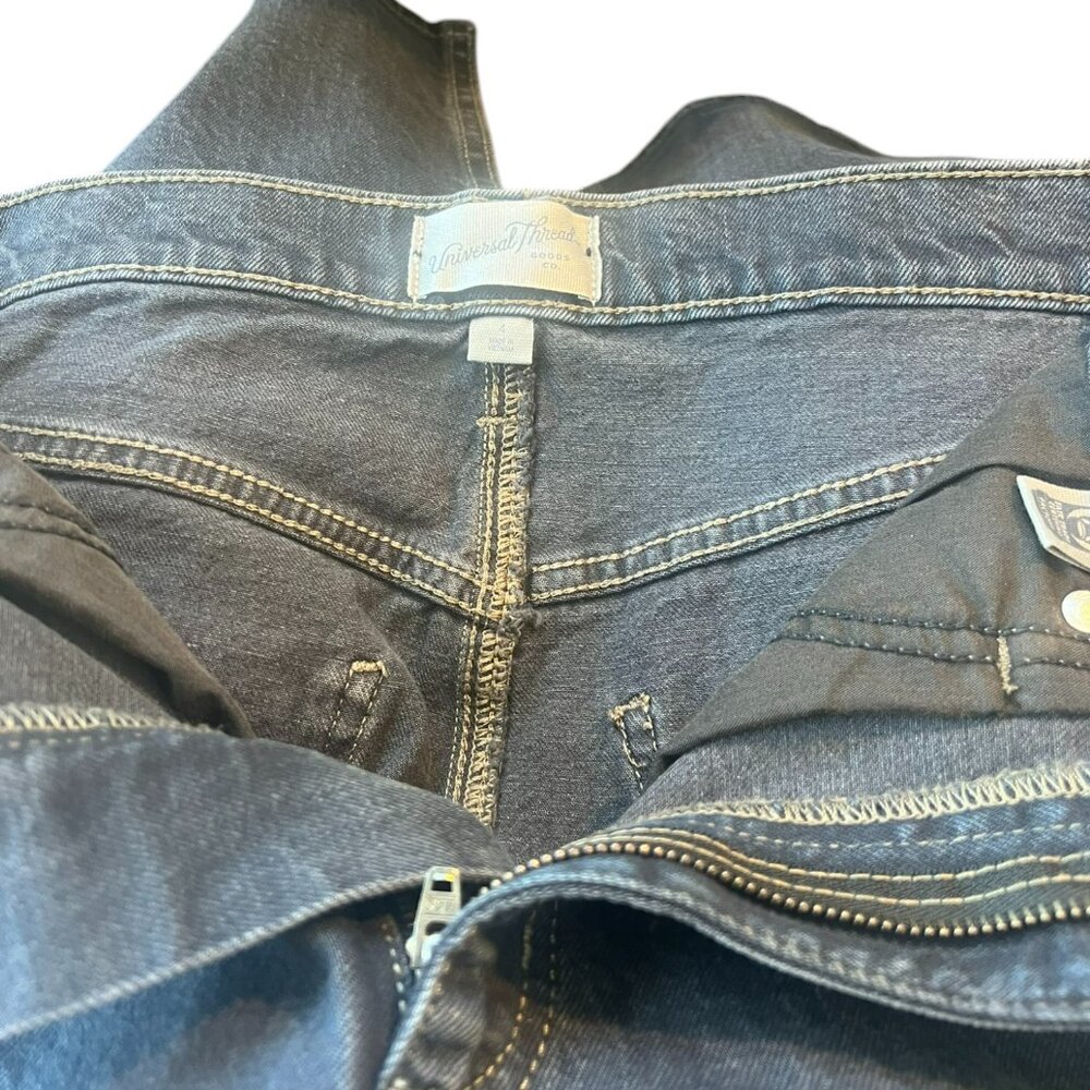 Women's NWT‎ Universal Thread High Rise Denim Midi Skirt Black Wash Size 4 - Picture 5 of 6